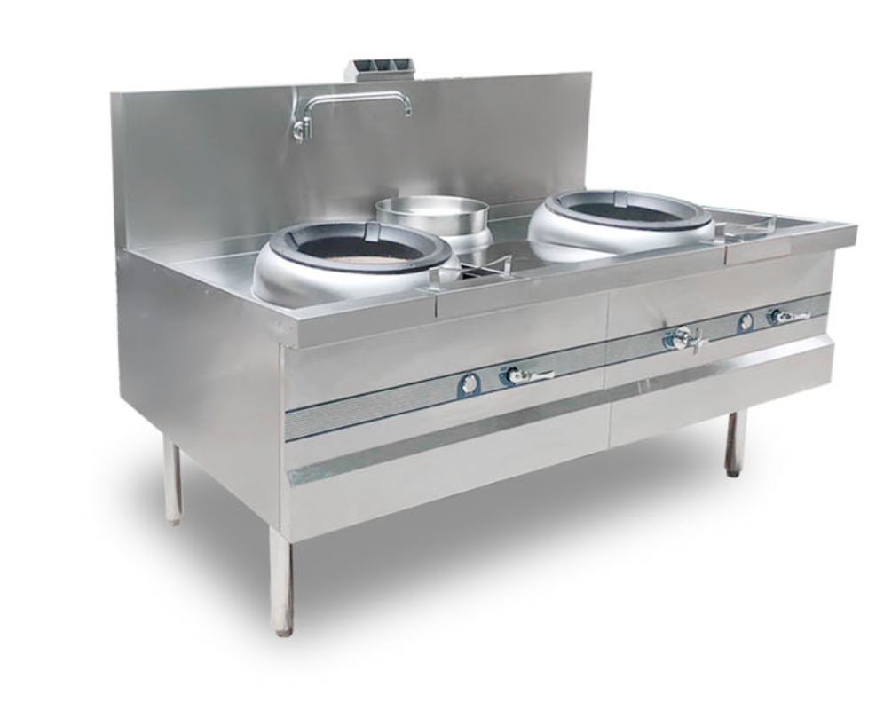 Gas 2 ring 1 rear pot environment cooking range 